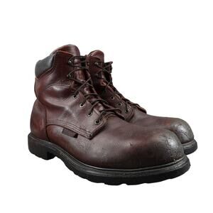 Red Wing Shoes Mens 14 Boot Steel Toe Work EH Leather Supersole Waterproof Brown